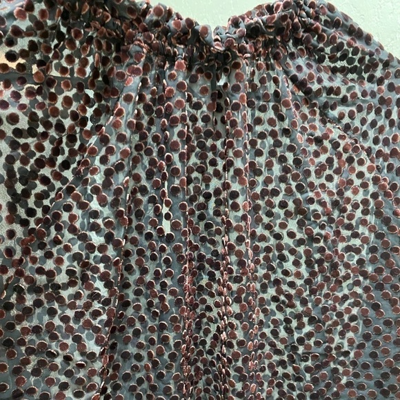 NWOT Addition Elle Balloon-Sleeve Burnout Velvet Blouse color Winetasting size X - Picture 9 of 9